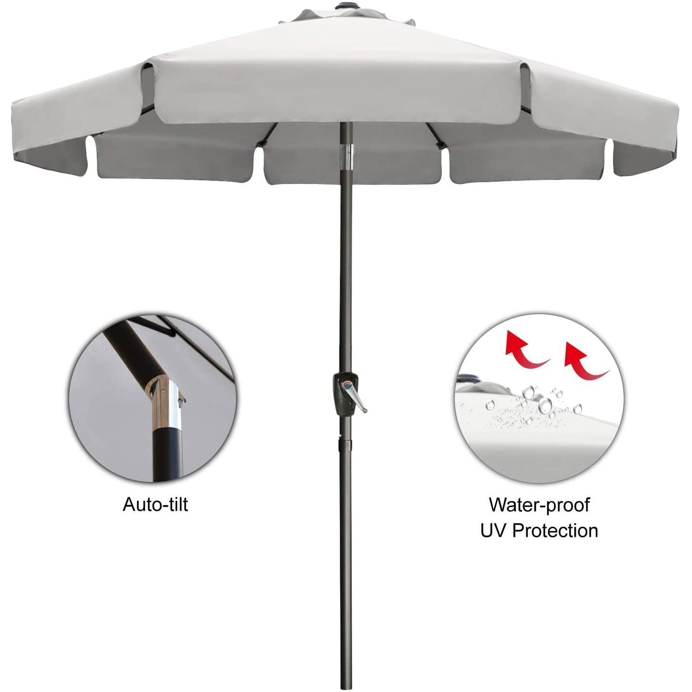 ABCCANOPY 9FT Outdoor Table Market Umbrella Tilt and Crank for Garden
