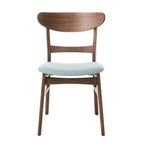 Abrielle Mid-Century Modern Upholstered Rubberwood Dining Chair (Set of 2) by Christopher Knight Home