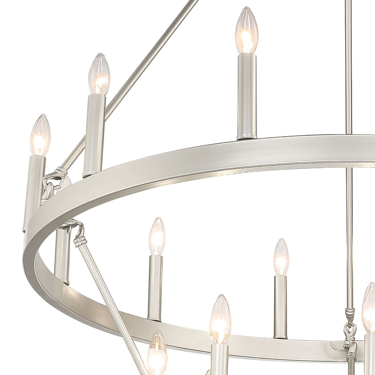 Acroma 20-light Modern Farmhouse 40In Round Wagon Wheel Chandelier with UL
