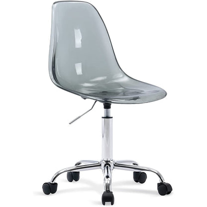 Acrylic Swivel adjustable height Armless Home office Rolling Chair