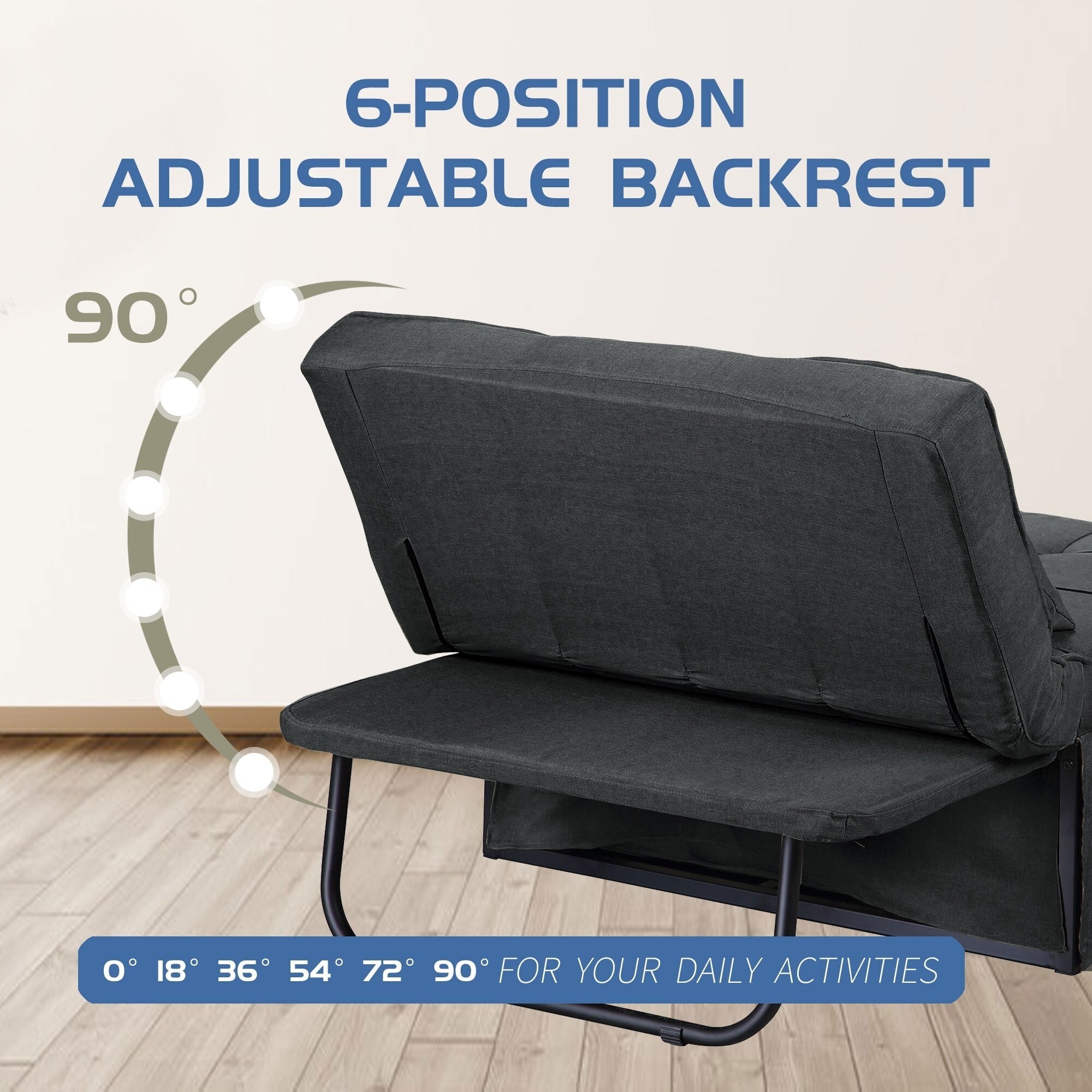 Convertible Sofa Bed Sleeper Sofa Chair Couch Folding Ottoman Recliner Chairs for Living Room