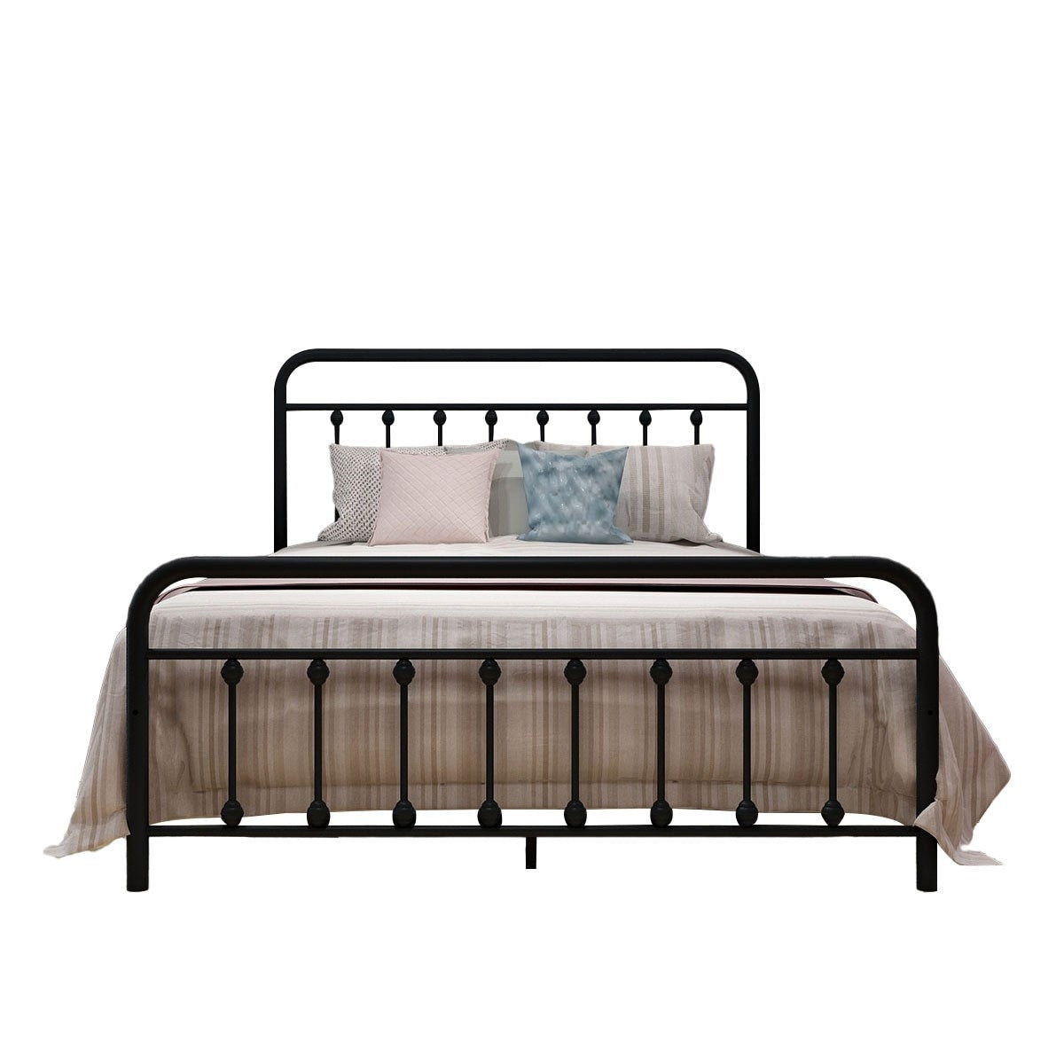 Alazyhome Simple Vintage Metal Platform Bed Frame, Easy-Assembly