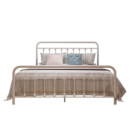 Alazyhome Simple Vintage Metal Platform Bed Frame, Easy-Assembly
