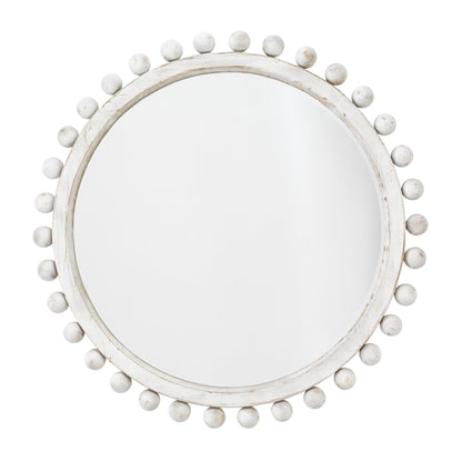 Alden Décor Orion Round Wood Mirror, Natural