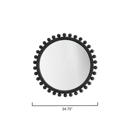 Alden Décor Orion Round Wood Mirror, Natural