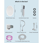 10-Inch All Metal High Pressure Rain Shower Head With Handheld Combo