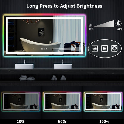 Anti-Fog RGB Backlit & LED Frontlit Bathroom Mirror