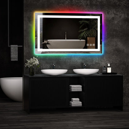 Anti-Fog RGB Backlit & LED Frontlit Bathroom Mirror