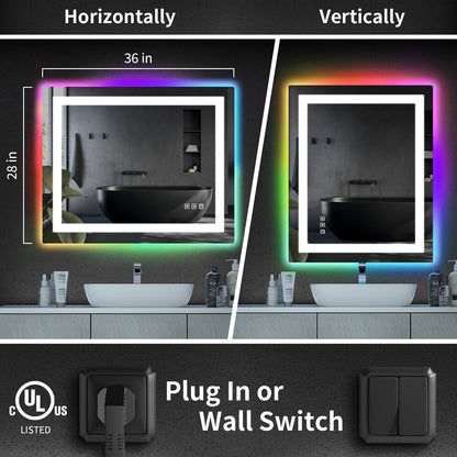 Anti-Fog RGB Backlit & LED Frontlit Bathroom Mirror