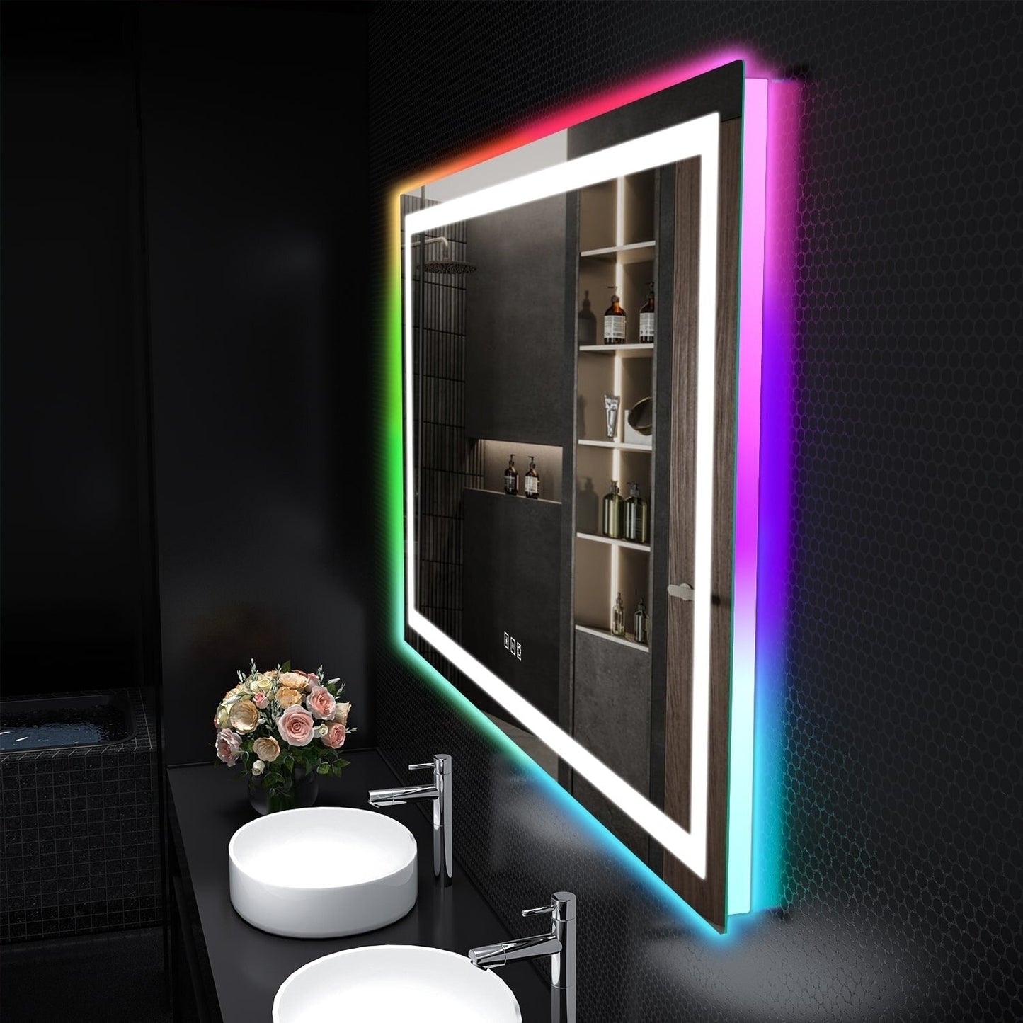 Anti-Fog RGB Backlit & LED Frontlit Bathroom Mirror