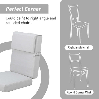 Aoodor Patio High Back Chair Cushions Set of 4, 46x21x4 Inches(Only Cushions)