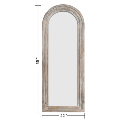 Dovelina Rustic Arched Distressed Wood Mirror Full-length Floor Mirror