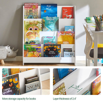 Étagère à journaux pour enfants SoBuy avec 4 étagères KMB32-W