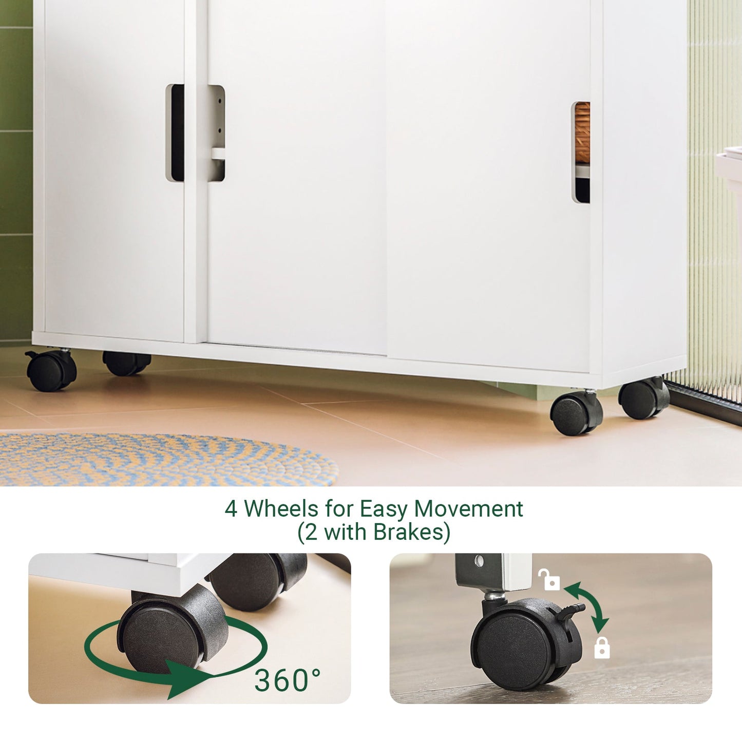 Armoire de rangement pour rouleaux de papier toilette SoBuy avec brosses et porte-rouleaux BZR02-W