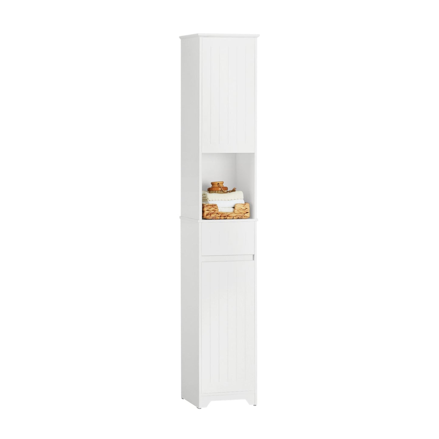 Armoire de rangement haute de salle de bain SoBuy avec 2 portes BZR109-W