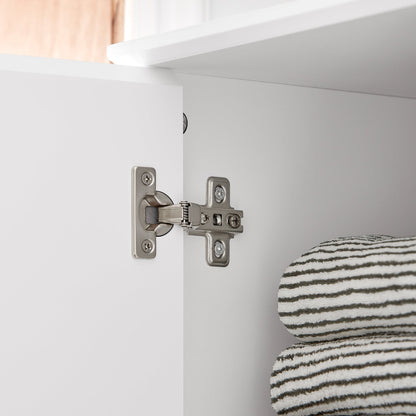 Armoire de rangement haute de salle de bain SoBuy avec 2 portes BZR109-W