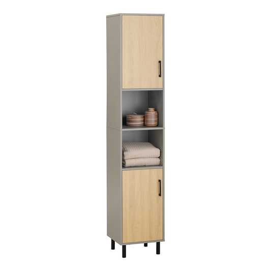 Armoire de salle de bain haute SoBuy, meuble de rangement pour salle de bain BZR131-NG