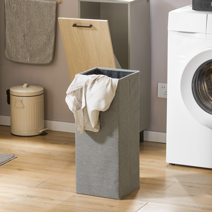 Armoire à linge basculante SoBuy avec panier à linge intégré BZR132-NG