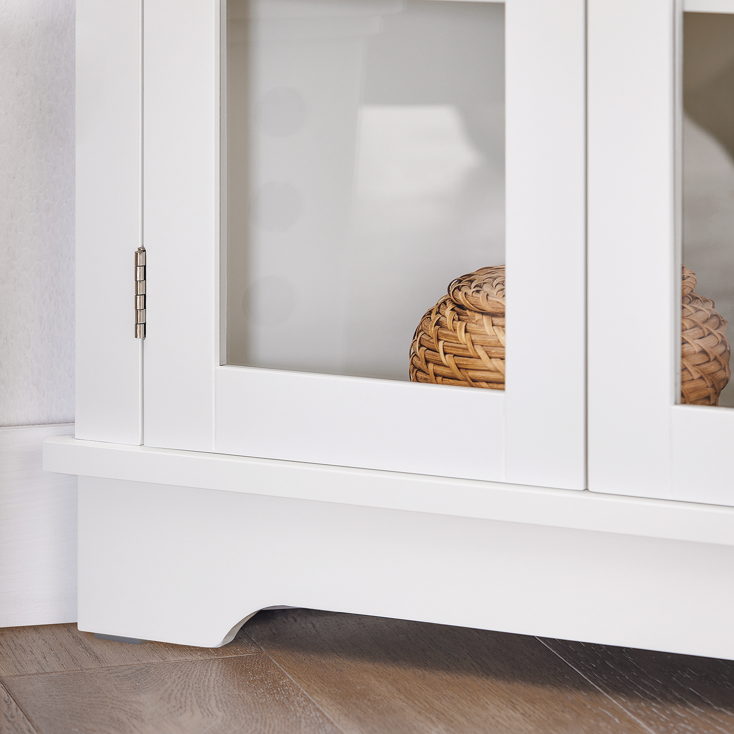 Armoire d'angle haute de salle de bain SoBuy, meuble de rangement pour salle de bain BZR145-W