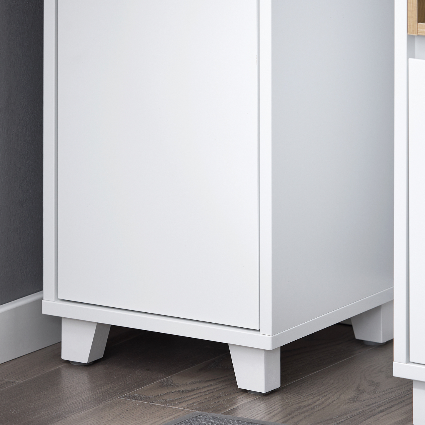 Armoire de salle de bain haute SoBuy, meuble de rangement pour salle de bain BZR147-W