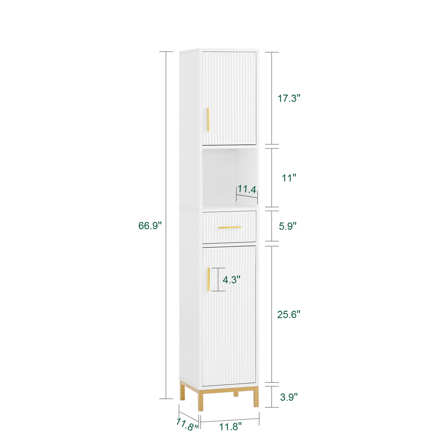 Armoire de salle de bain haute SoBuy, meuble de rangement pour salle de bain BZR181-W