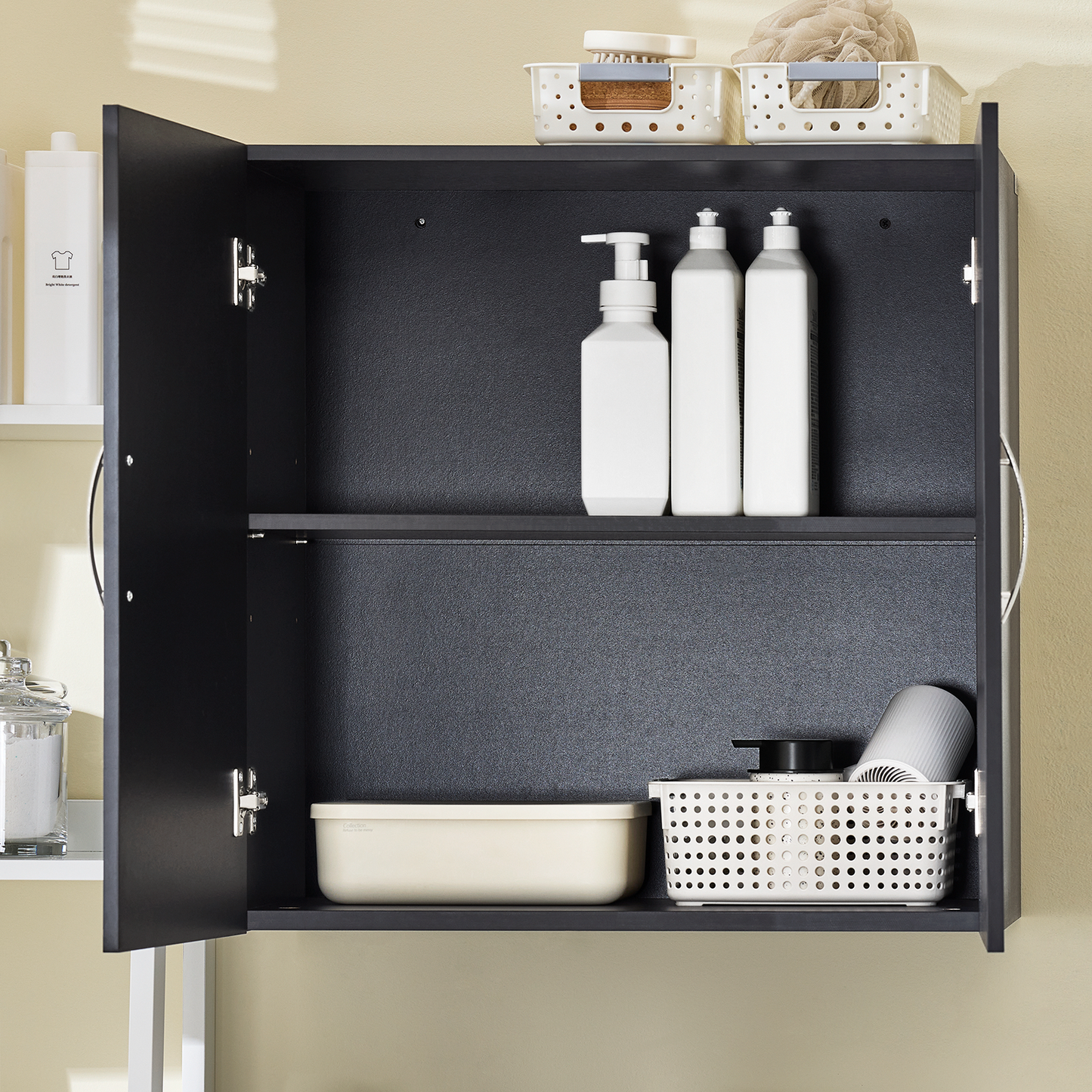 Armoire murale SoBuy à double porte pour cuisine et salle de bain, modèle BZR200-SCH