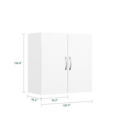 Armoire murale SoBuy à double porte pour cuisine et salle de bain, meuble de rangement mural BZR200-W