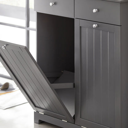 Armoire à linge SoBuy à 2 tiroirs et 2 portes avec paniers à linge BZR33-DG