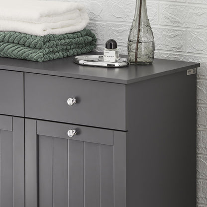Armoire à linge SoBuy à 2 tiroirs et 2 portes avec paniers à linge BZR33-DG