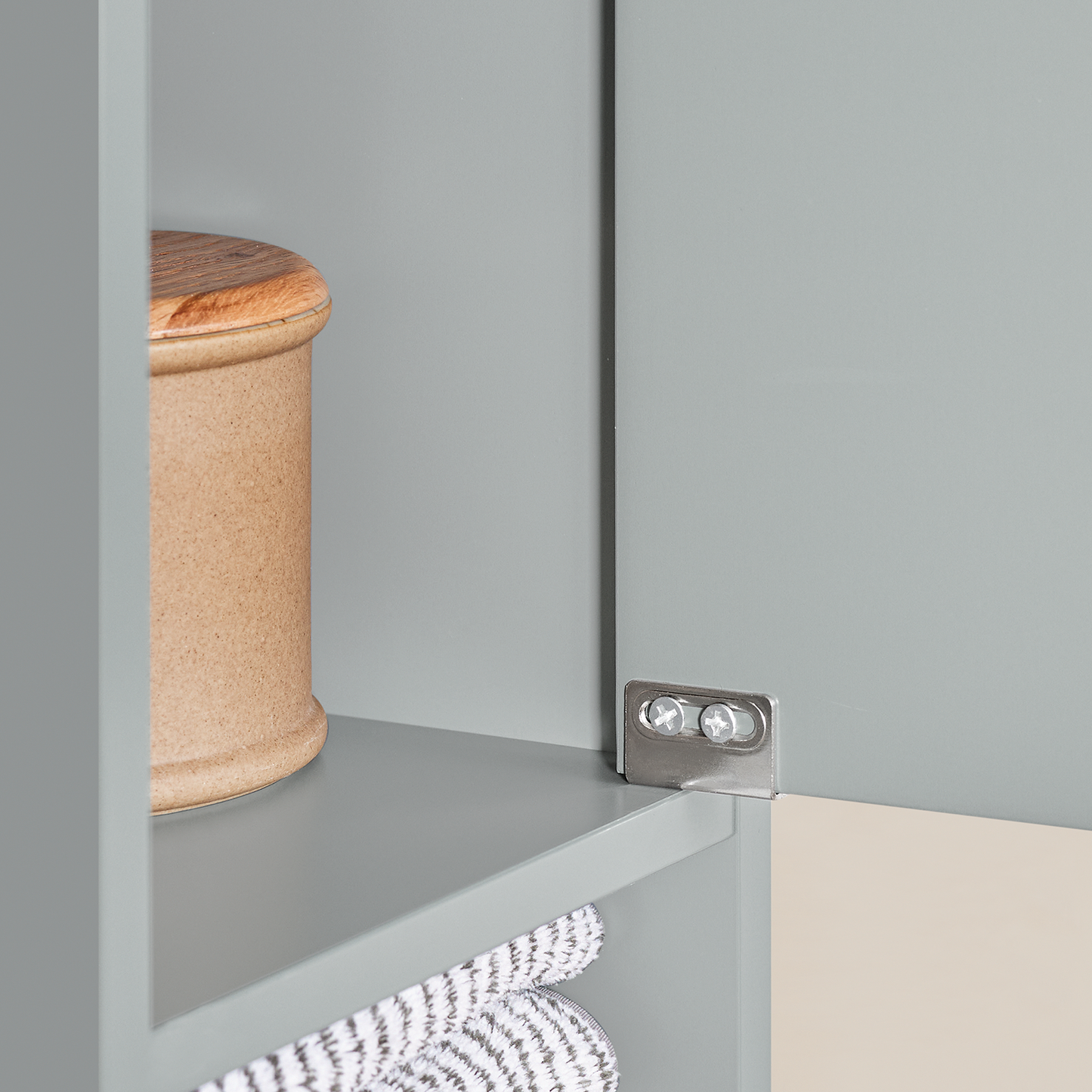 SoBuy BZR34-HG, Meuble de salle de bain gris, étagère, armoire haute, 20 x 20 x 180 cm