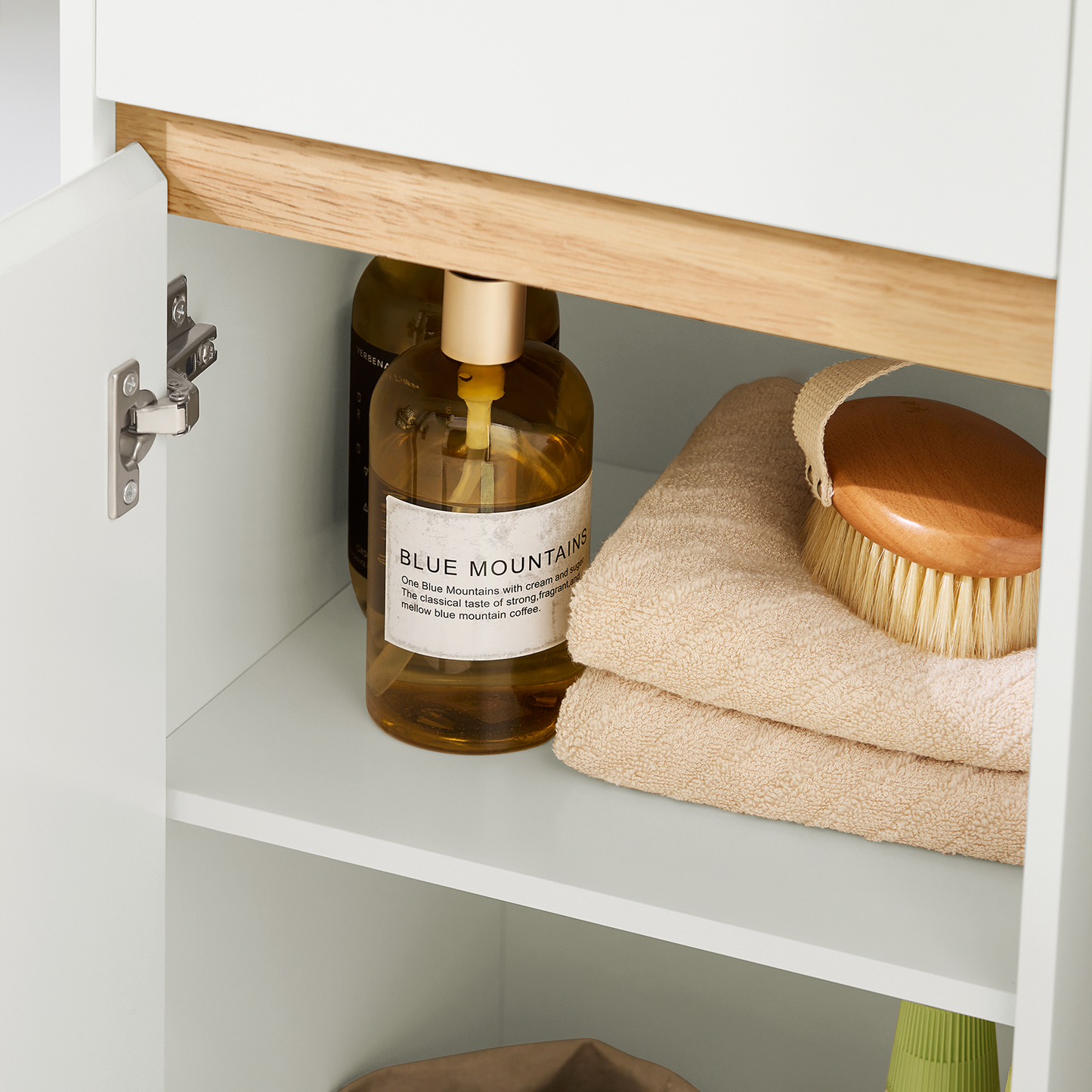 Armoire de salle de bain haute SoBuy, meuble de rangement pour salle de bain BZR80-W