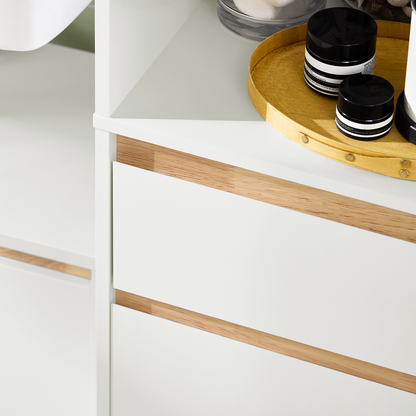 Armoire de salle de bain haute SoBuy, meuble de rangement pour salle de bain BZR80-W