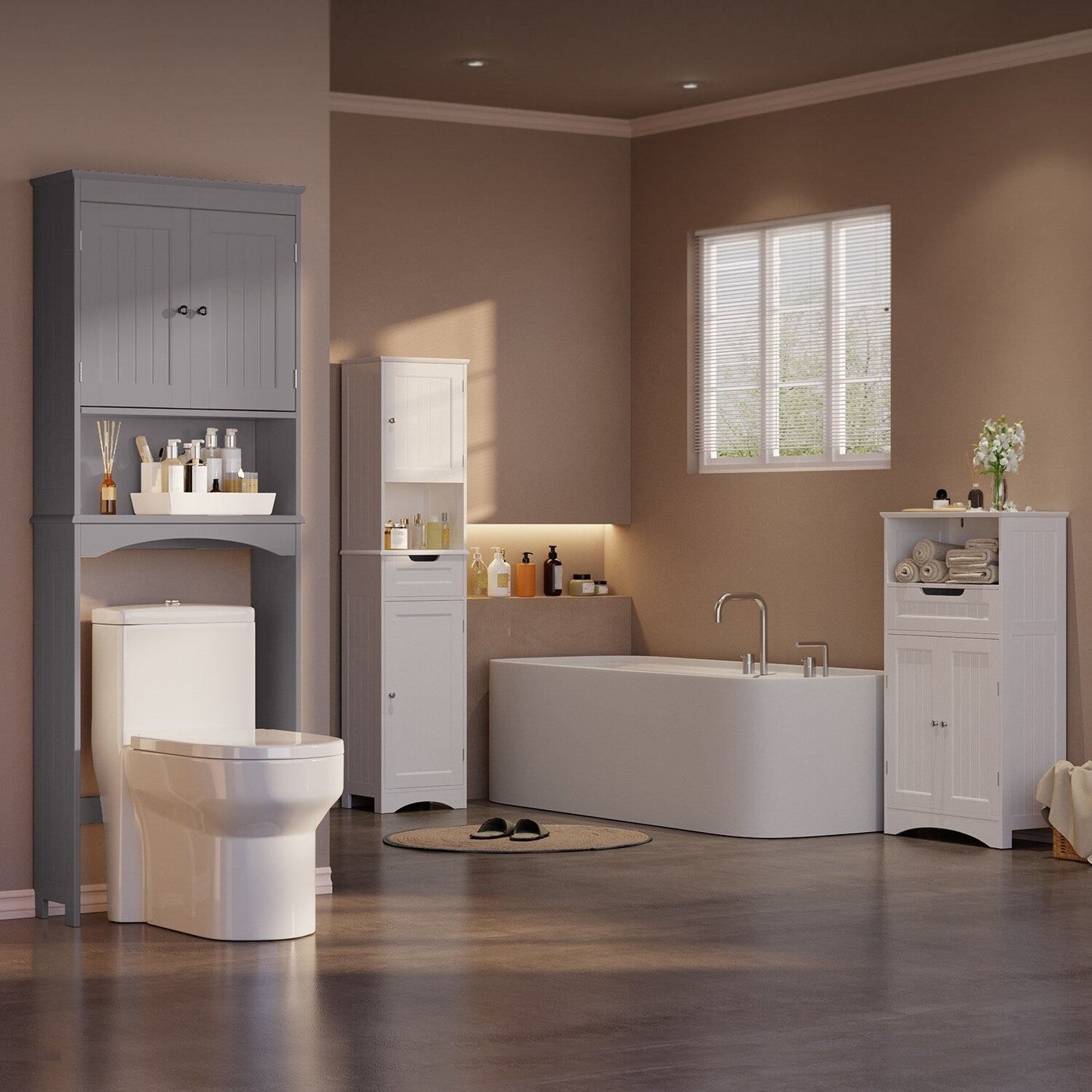 Bathroom Storage Cabinet, Toilet Storage Cabinet, Bathroom Shelf Over The Toilet, Space Saver Toilet