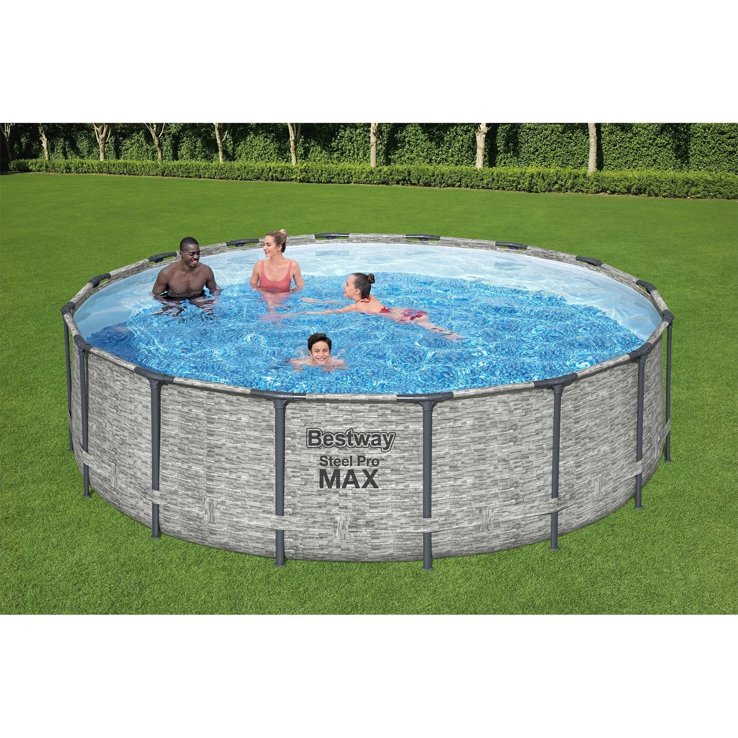 Bestway Steel Pro MAX Round Above Ground Swimming Pool with Pump & Cover