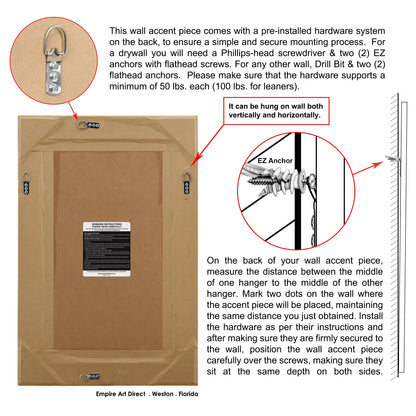 Beveled Rectangular Clear HD Wall Mounted Mirror for Bathroom, Vanity, Bedroom Mirrors, 3 sizes