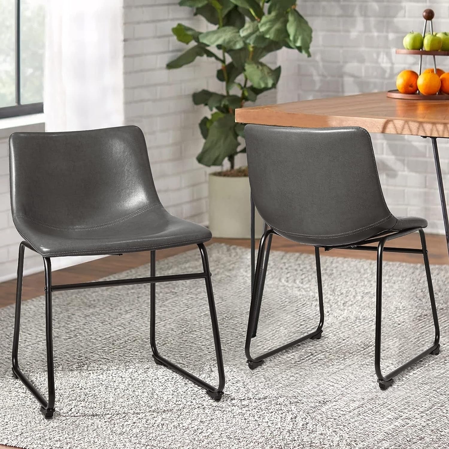 Bossin 18/26/30 inch Bar Stools,Counter Height Bar Stools with Back Modern PU Leather Stools Dining Chair with Footrest