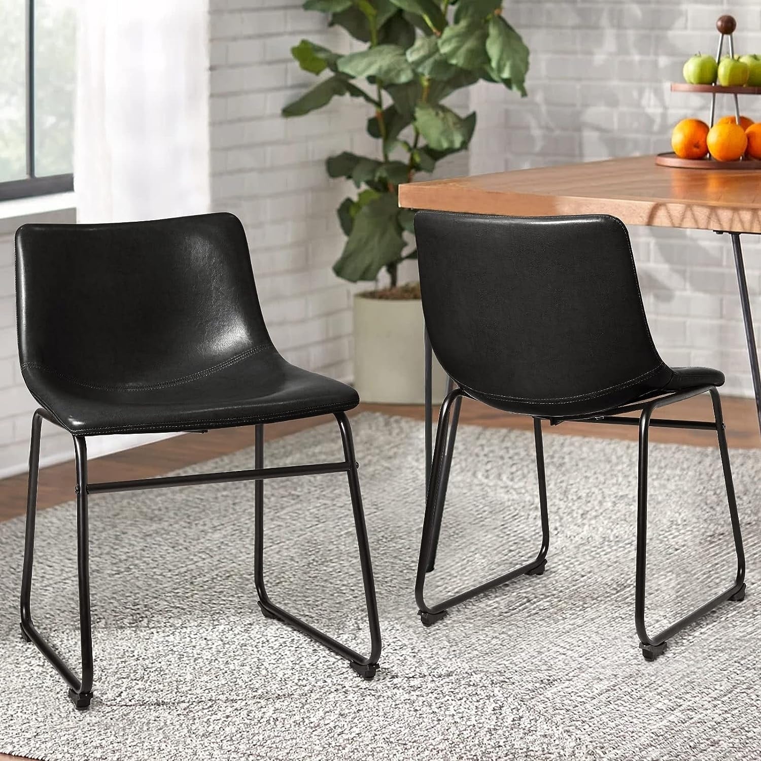 Bossin 18/26/30 inch Bar Stools,Counter Height Bar Stools with Back Modern PU Leather Stools Dining Chair with Footrest