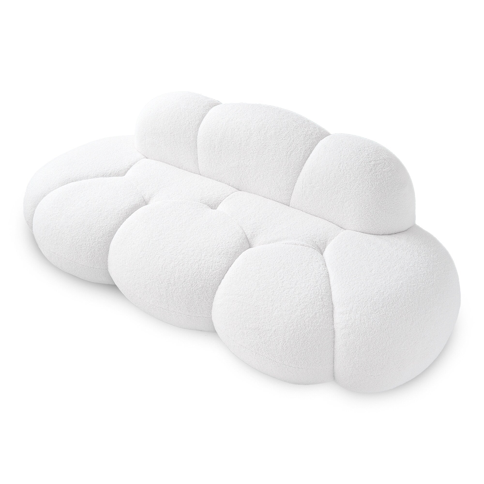 Boucle Upholstered Cloud Sofa Modern Frameless Floor Couch