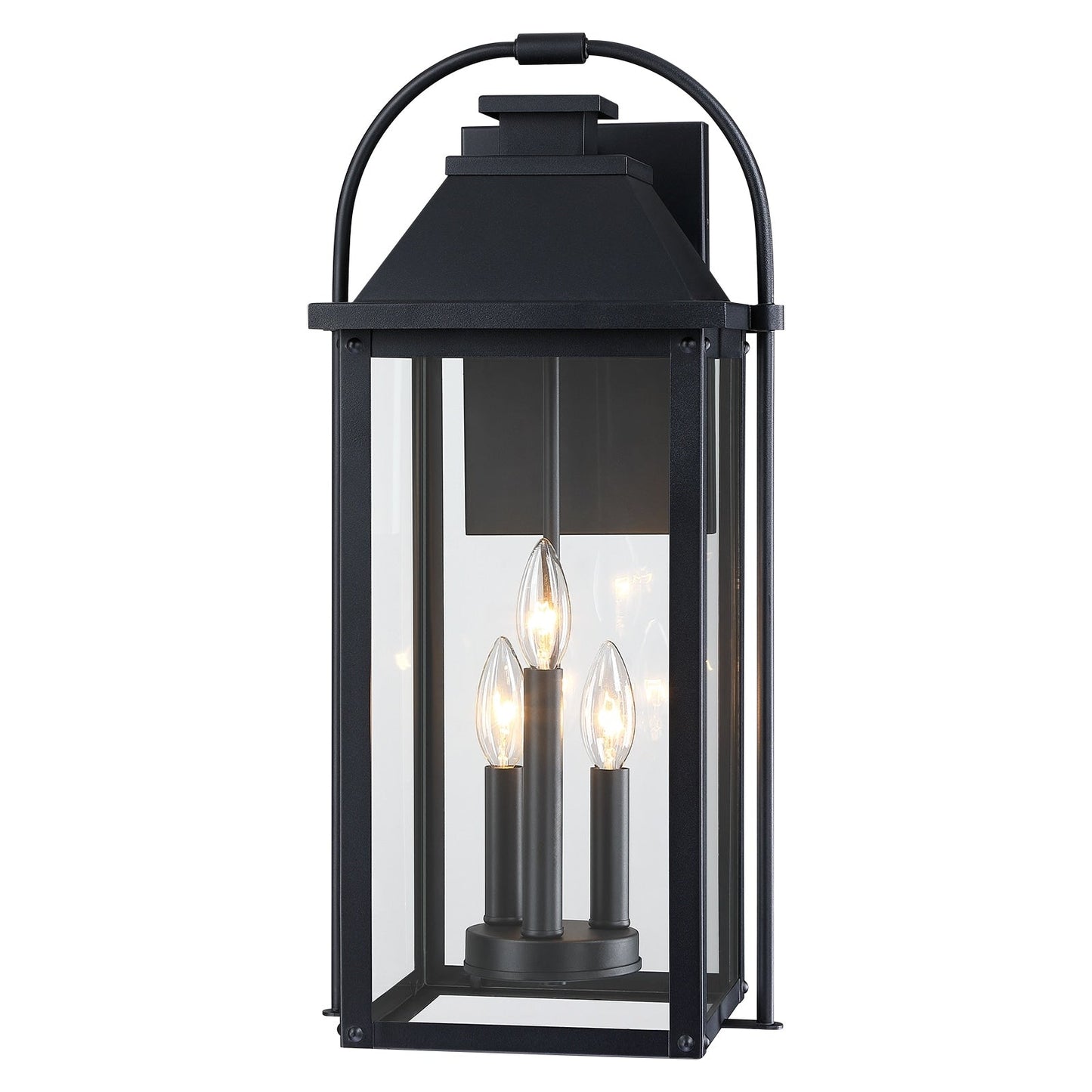 Brits Black Outdoor Wall Lantern Sconce Light