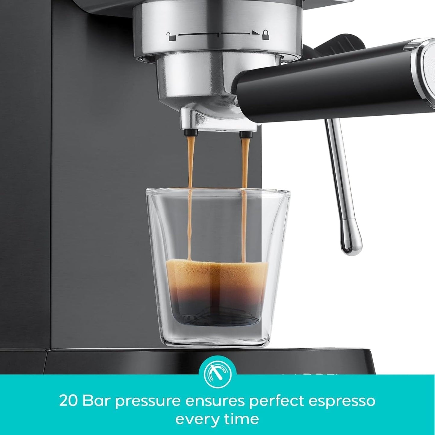 CASABREWS CM5418 Espresso Machine 20 Bar with Milk Frothing Steam Wand