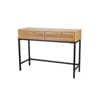 COZAYH 44 Woven Front Modern Farmhouse Console Table Sofa