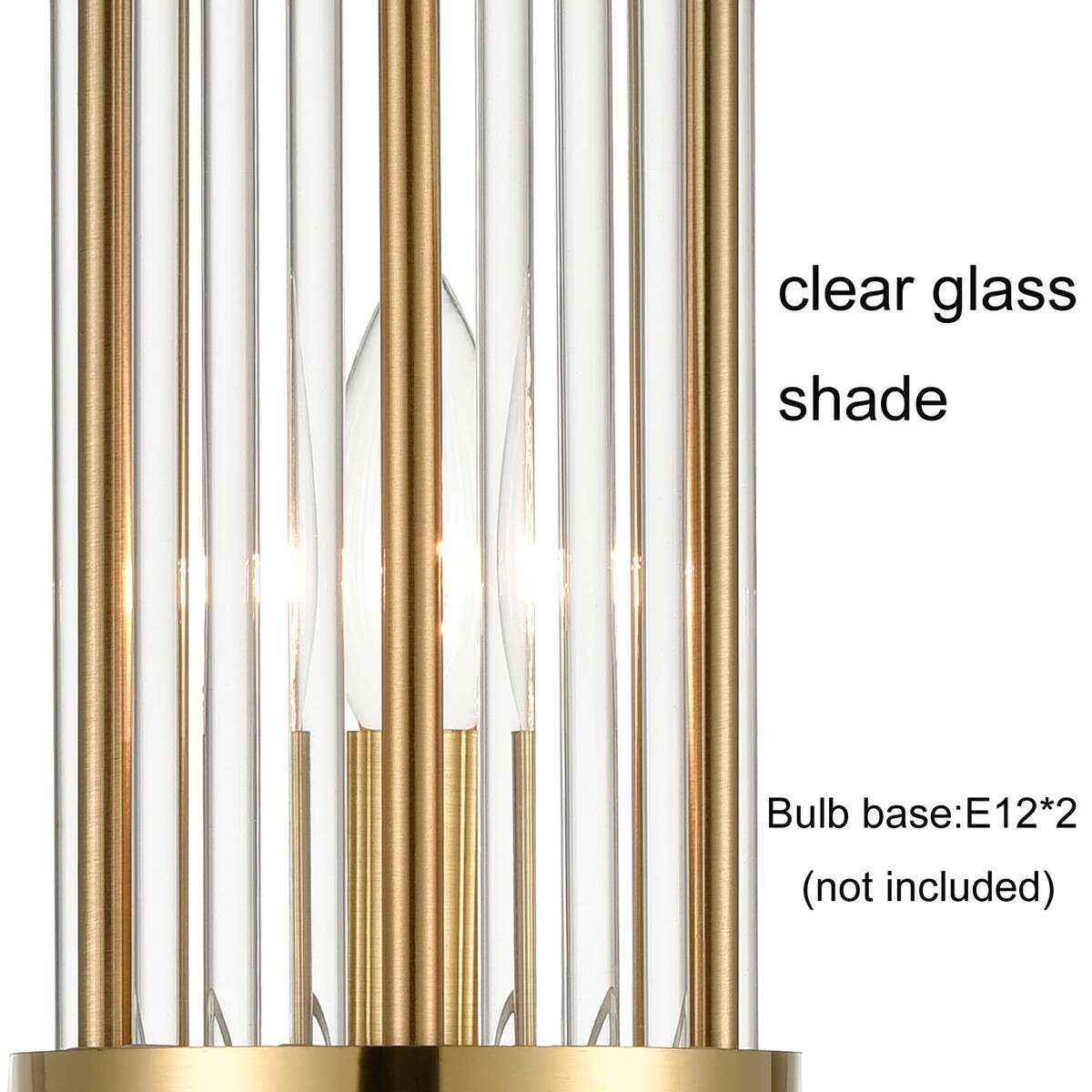 Cabrera Modern Metal Wall Sconce with Beautiful Crystal Clear Glass Rods for Bathroom Set of 2