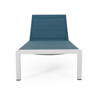 Cape Coral Outdoor Aluminum Chaise Lounge (Set of 2) by Christopher Knight Home - 77.56 D x 25.20 W x 11.80 H