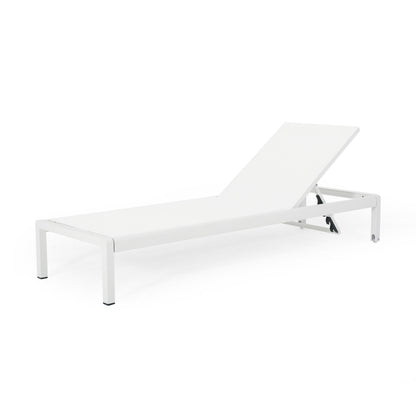 Cape Coral Outdoor Aluminum Chaise Lounge (Set of 2) by Christopher Knight Home - 77.56 D x 25.20 W x 11.80 H