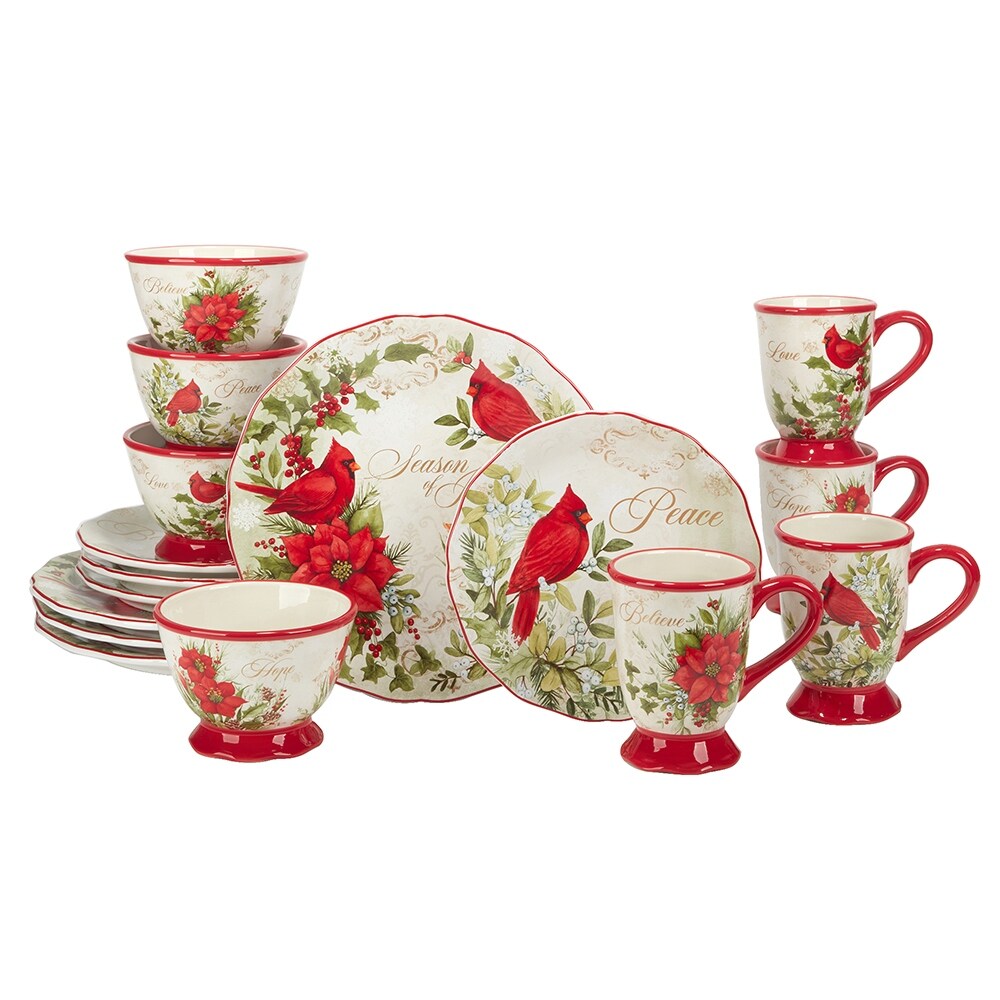 Certified International Winter's Medley 16 pc Dinnerware Set, Service for 4