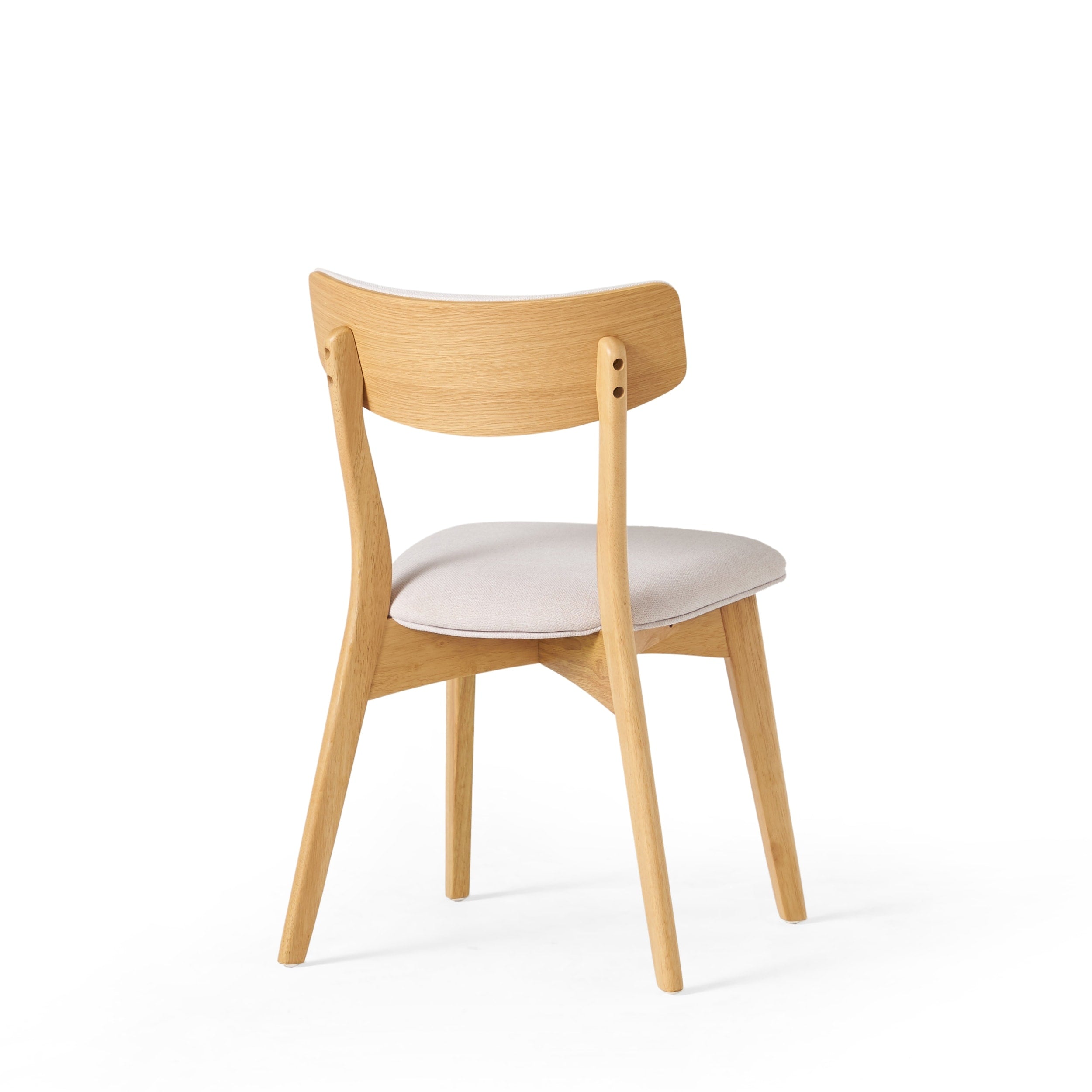 Chazz Mid-Century Modern Upholstered Rubberwood Dining Chairs (Set of 2/4) by Christopher Knight Home
