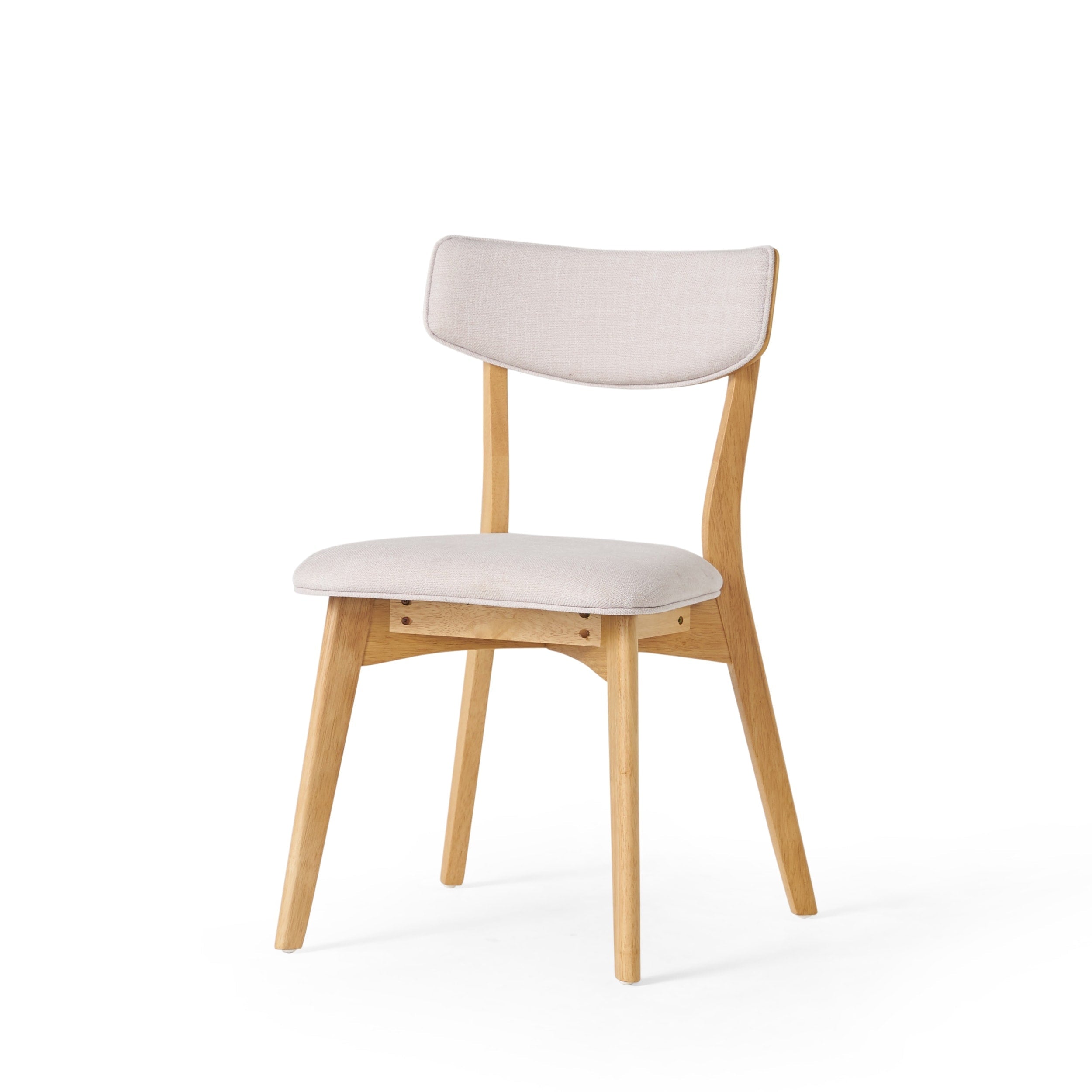 Chazz Mid-Century Modern Upholstered Rubberwood Dining Chairs (Set of 2/4) by Christopher Knight Home
