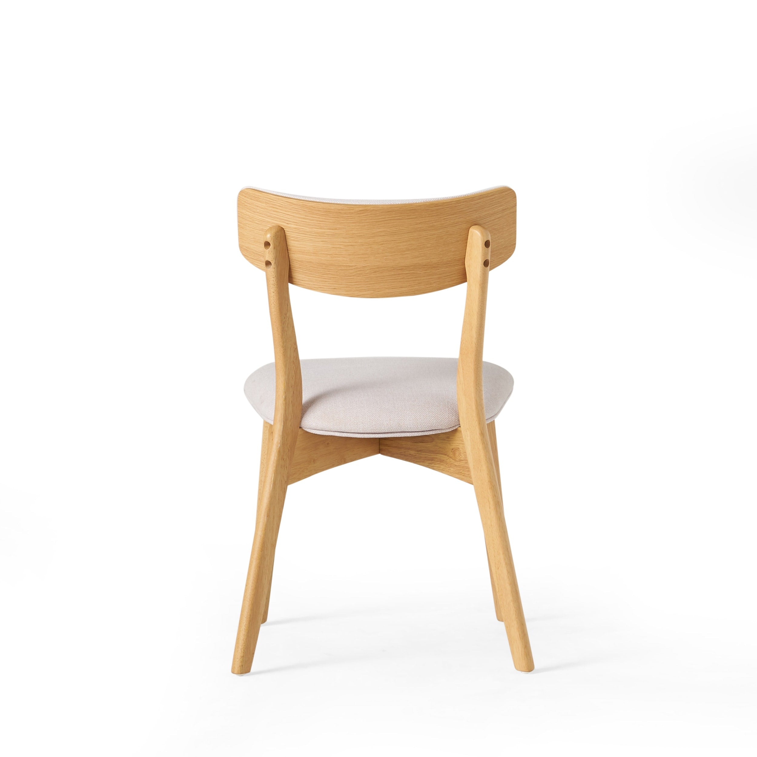 Chazz Mid-Century Modern Upholstered Rubberwood Dining Chairs (Set of 2/4) by Christopher Knight Home
