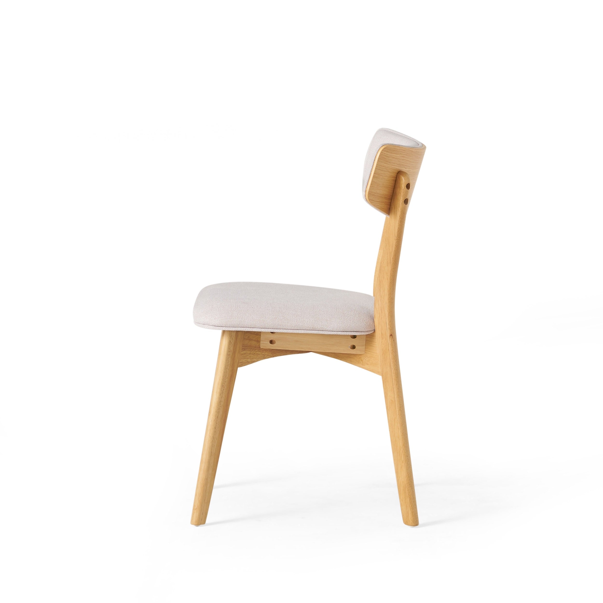 Chazz Mid-Century Modern Upholstered Rubberwood Dining Chairs (Set of 2/4) by Christopher Knight Home
