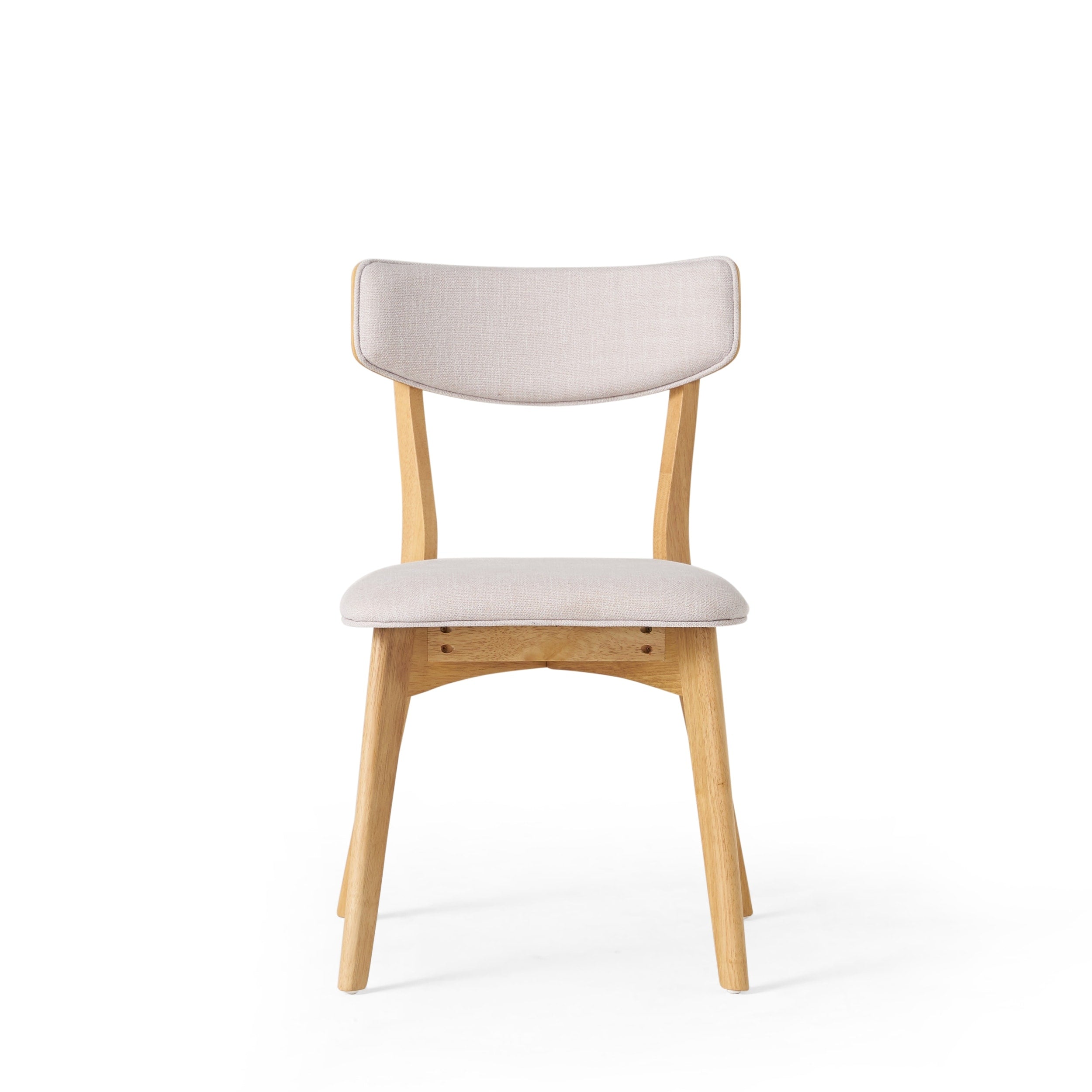 Chazz Mid-Century Modern Upholstered Rubberwood Dining Chairs (Set of 2/4) by Christopher Knight Home